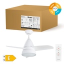 Ventilador techo Kidau con luz CCT regulable y mando Ø93 3 aspas Blanco