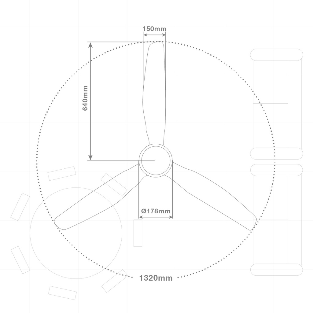 Ventilador techo Kasama con luz CCT regulable y mando Ø132 3 aspas DC Níquel