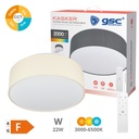 Plafón techo LED de tela Kasker 22W 3000K a 6500K regulable Beige