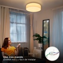 Plafón techo LED de tela Kasker 22W 3000K a 6500K regulable Beige