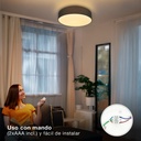 Plafón techo LED de tela Kasker 22W 3000K a 6500K regulable Gris