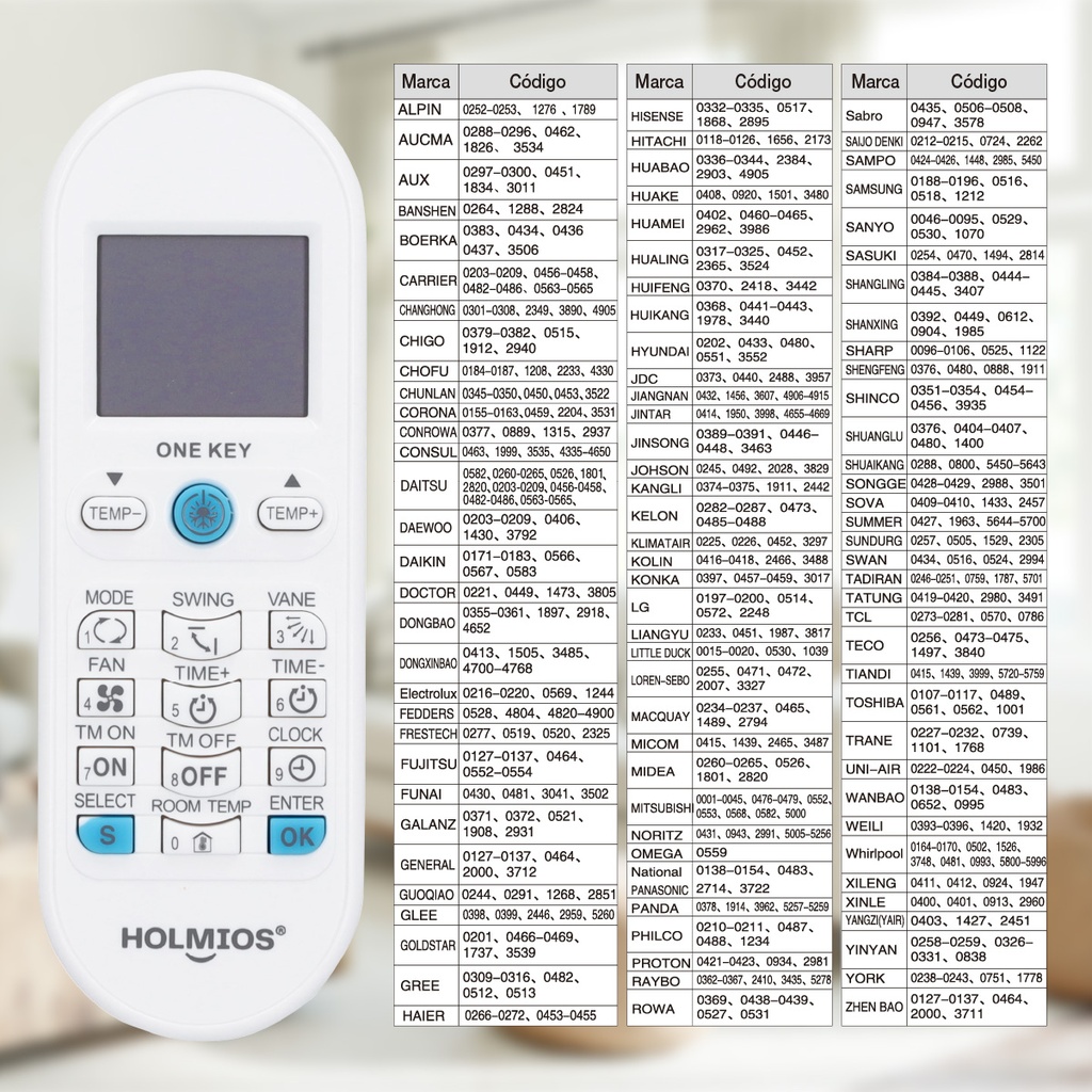 Mando universal para aire acondicionado