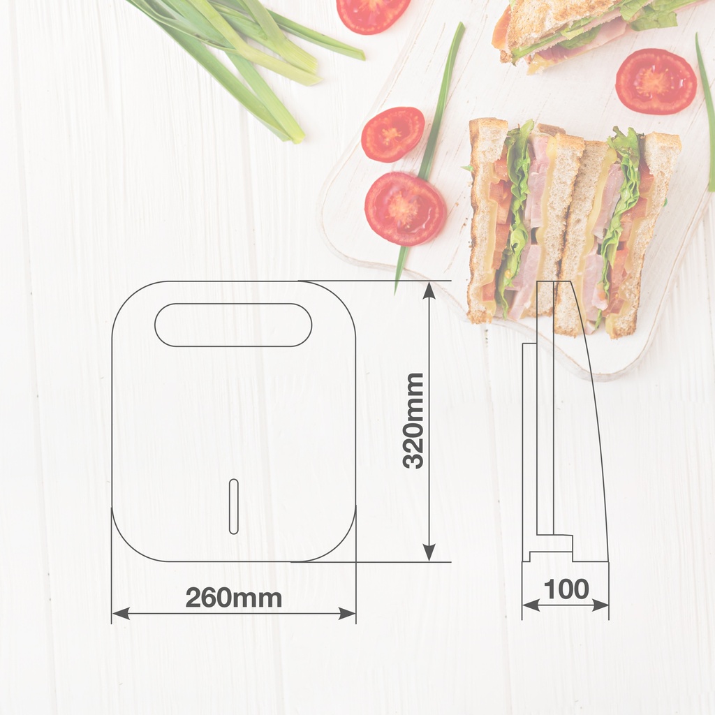 Sandwichera Namsok 4 sandwiches 1400W