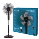 Ventilador de pie Lungra con mando y temporizador Ø43cm 50W Negro