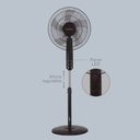 Ventilador de pie Lungra con mando y temporizador Ø43cm 50W Negro