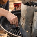 Chimenea de encendido para barbacoa de carbón