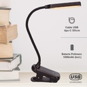 Linterna LED lectura ajustable y pinza sujeción