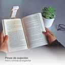 Mini linterna LED lectura ajustable y pinza sujeción