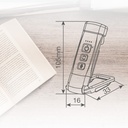 Mini linterna LED lectura ajustable y pinza sujeción