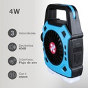 Ventilador de camping Stawell con linterna LED 180lm