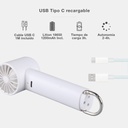 Mini ventilador de mano Luvo USB recargable Blanco