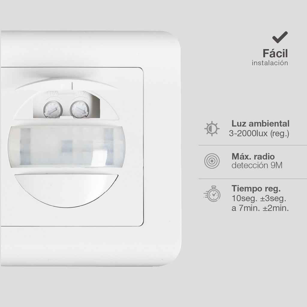 Detector empotrado pared Nekati Blanco