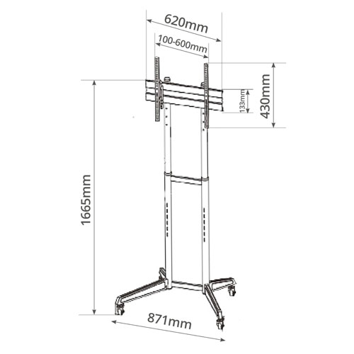 Soporte de pie con ruedas para TV 37" - 70"