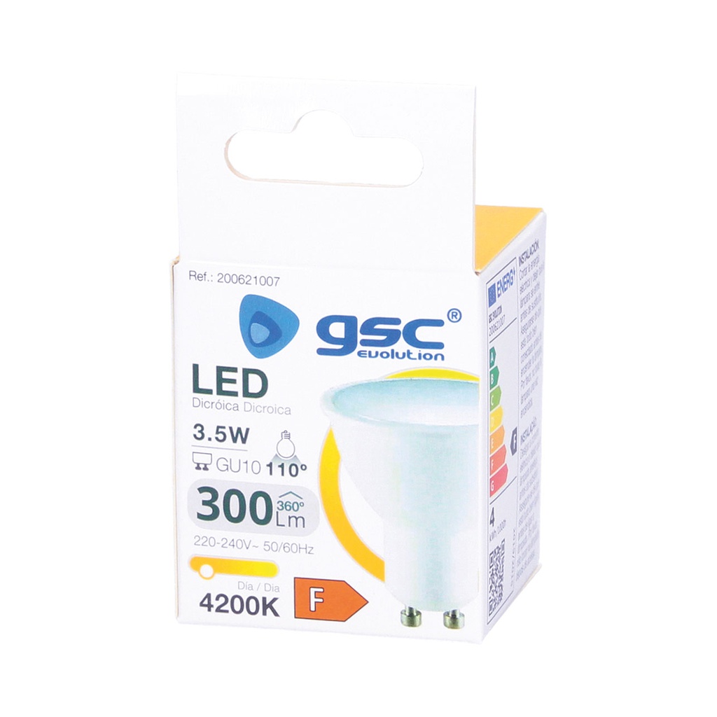 Lámpara LED dicroica 3,5W GU10 4200K