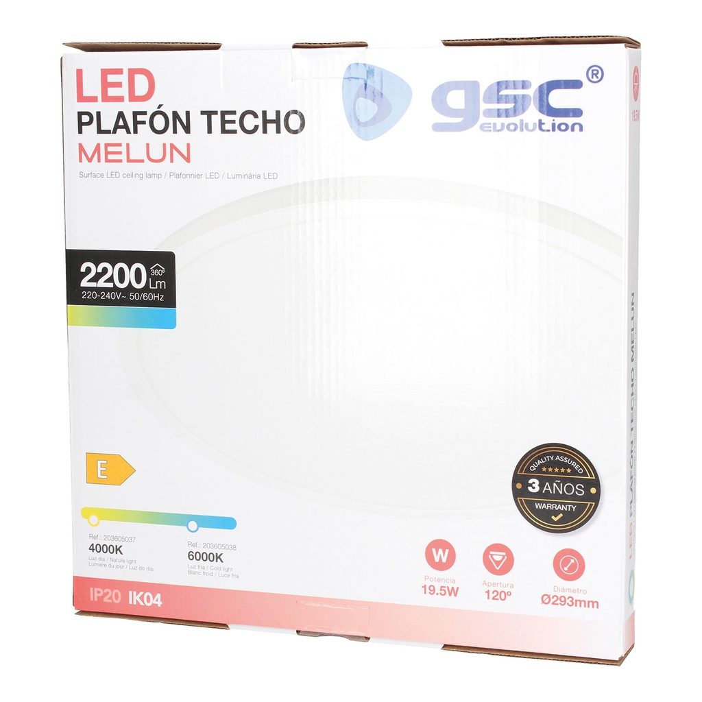 Plafón techo LED Melun 19,5W 4000K