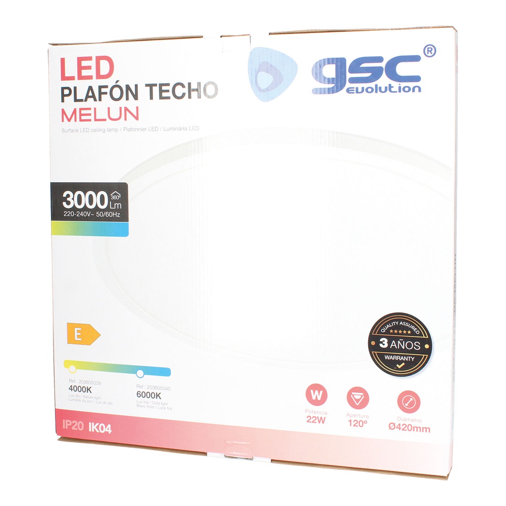 Plafón techo LED Melun 22W 4000K