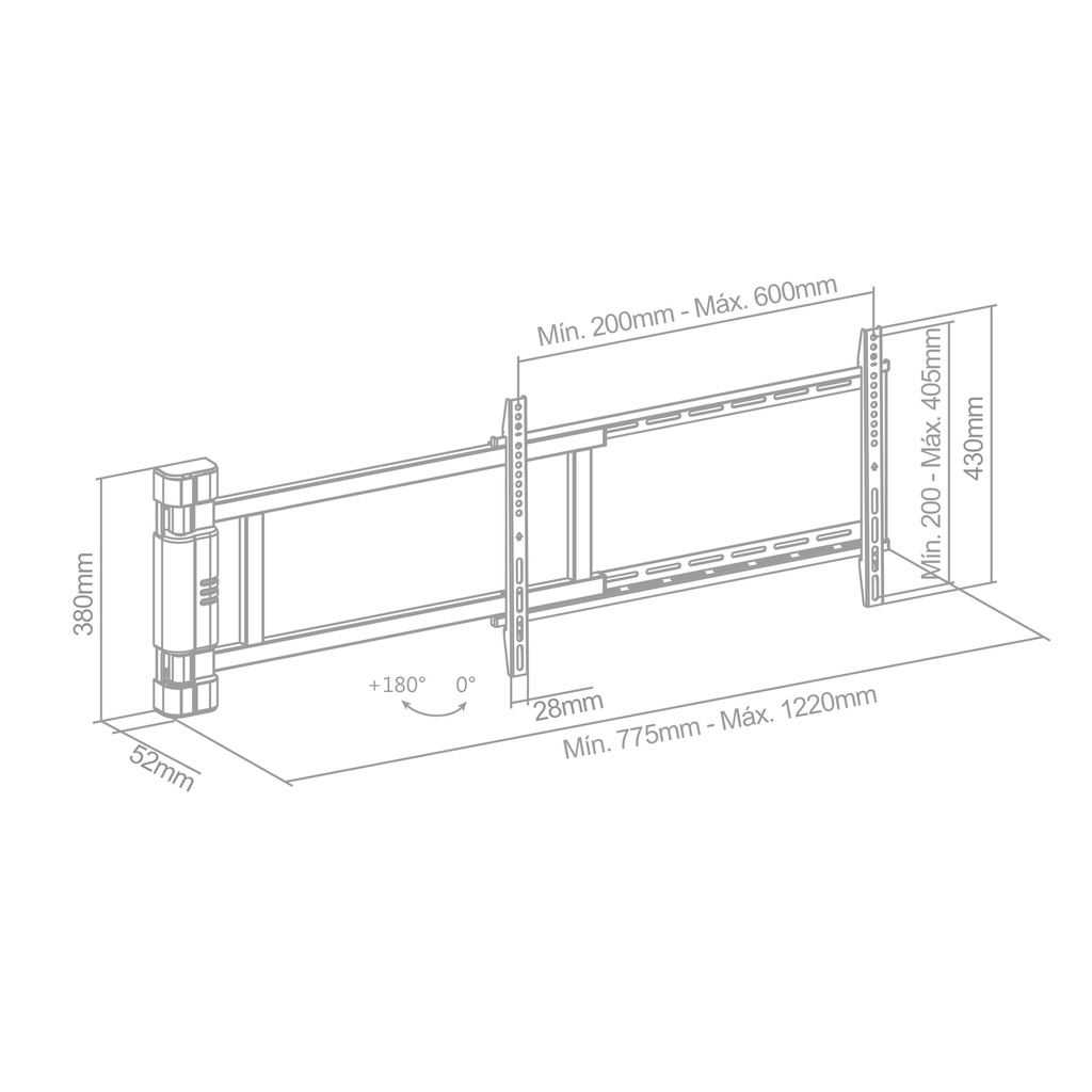 Soporte de TV abatible a ambos lados 32" - 75"