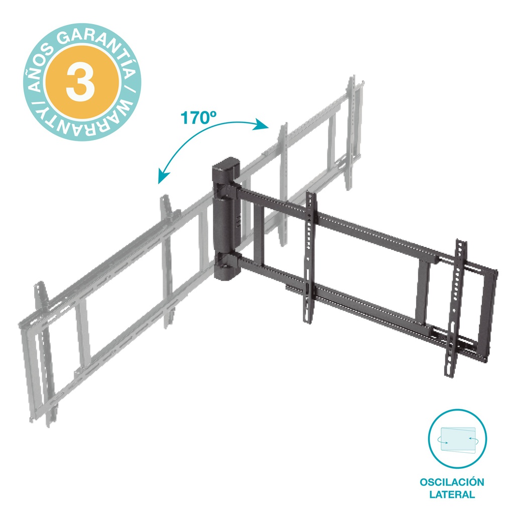 Soporte de TV motorizado abatible a ambos lados 32" - 75"