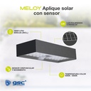 Aplique solar LED Meloy con sensor crepuscular y movimiento 6W 6500K IP65