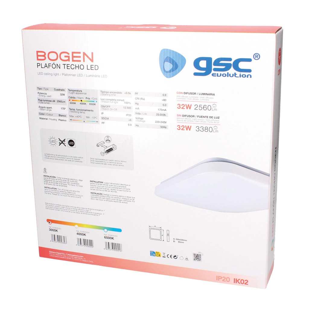 Plafón techo LED Bogen 32W 3000K