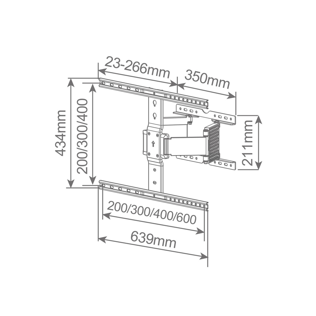 Soporte de TV con brazo Slim 37" - 90"