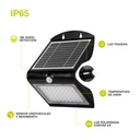 Aplique solar LED Lukulu con sensor de movimiento y crepuscular 4W 6000K Negro