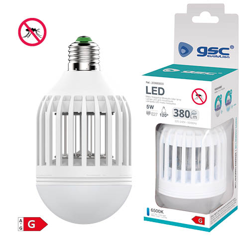 Lámpara LED mata mosquitos 5W E27 6500K