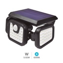 Aplique solar LED orientable Siltala 5,92W 6500K Negro