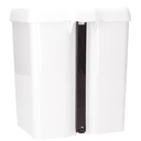 Cubo de basura con pedal 7L Blanco - Retráctil 6uds