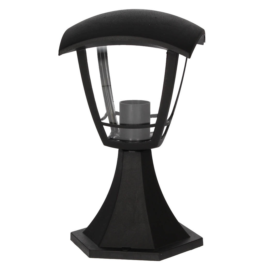 Farol de jardín sobremuro Serie Barli E27 Negro