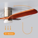 Ventilador de techo con mando 52' motor DC CCT regulable 3 aspas Madera