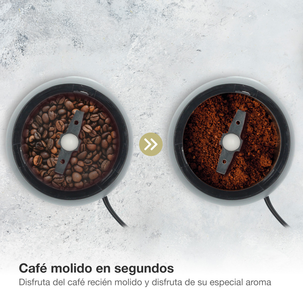 Molinillo de Café Eléctrico - Kaffy 200W GSC, Plata