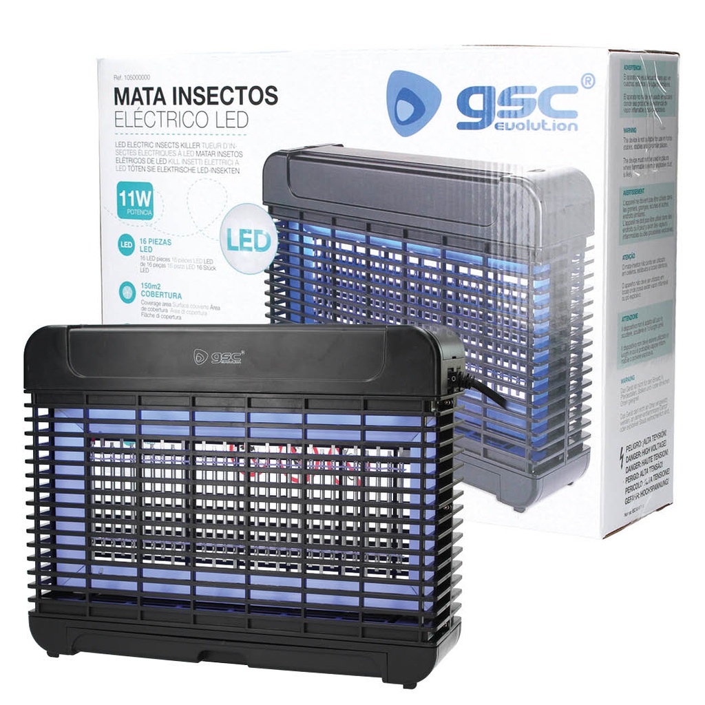 Mata insectos electrico LED 11W 150M2 Negro