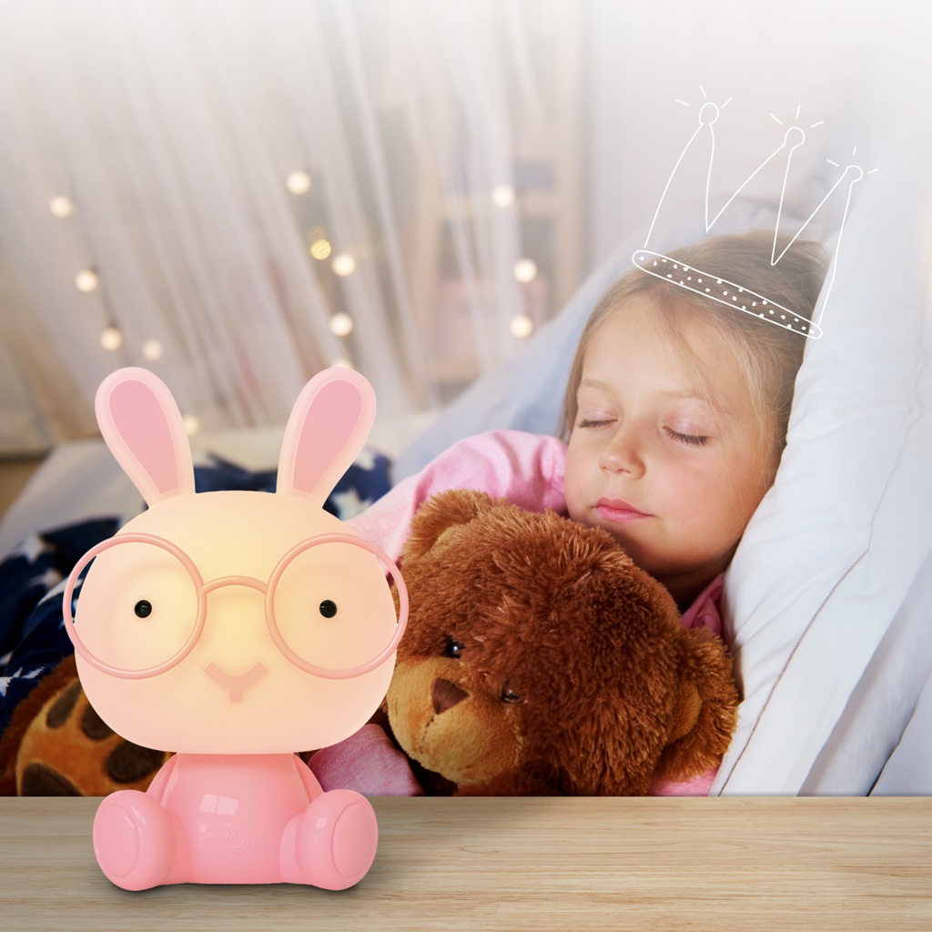 Luz de noche infantil LED Conejito 2,5W Rosa