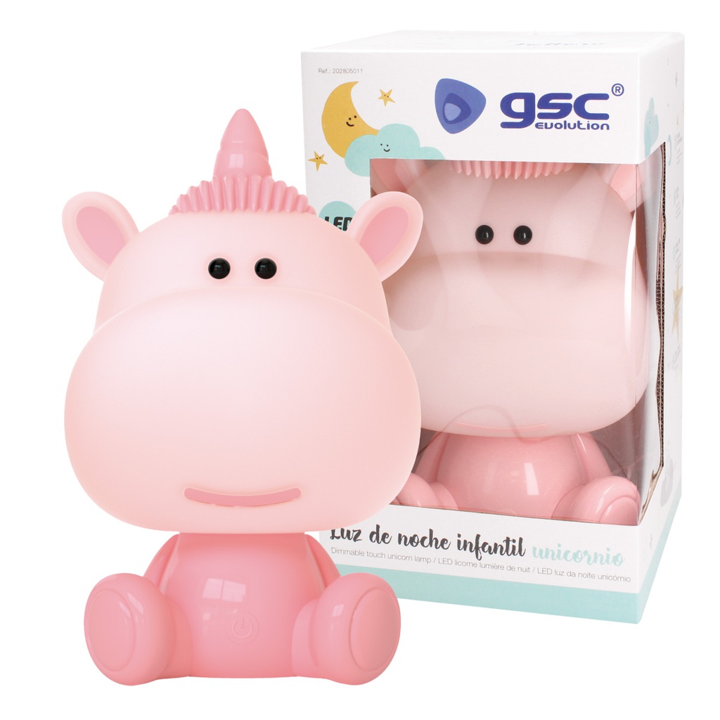 Luz de noche infantil LED Unicornio 2,5W Rosa