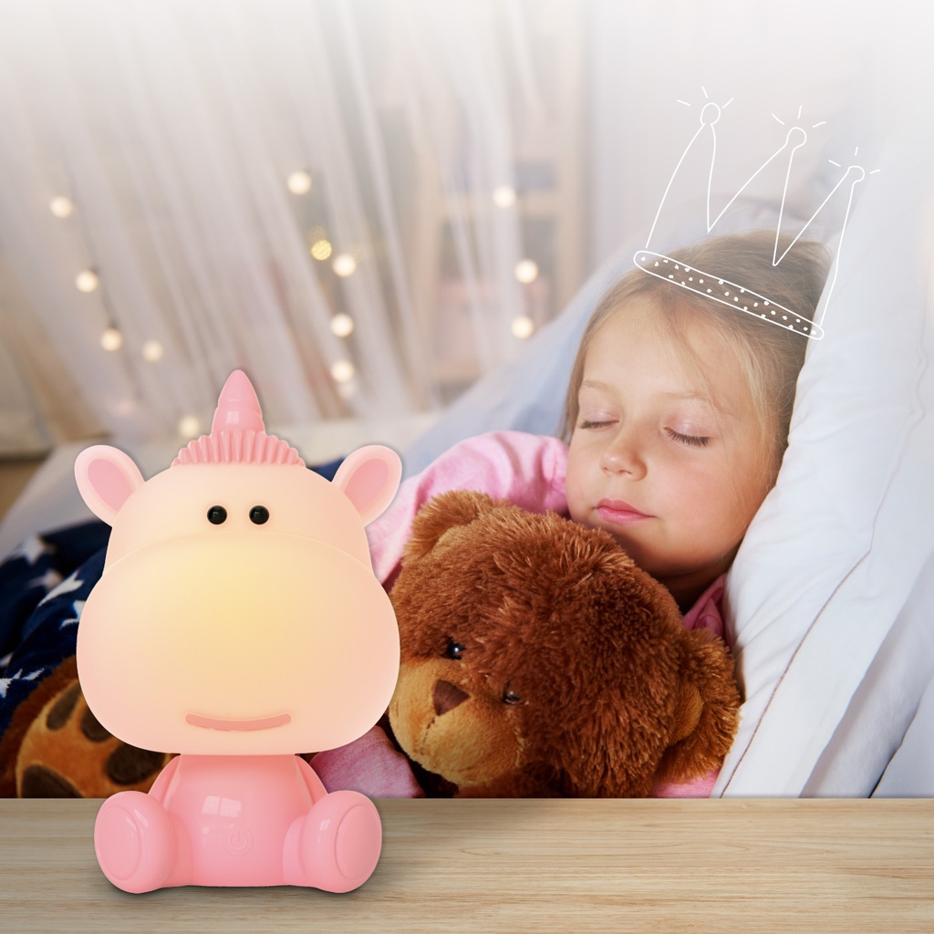 Luz de noche infantil LED Unicornio 2,5W Rosa