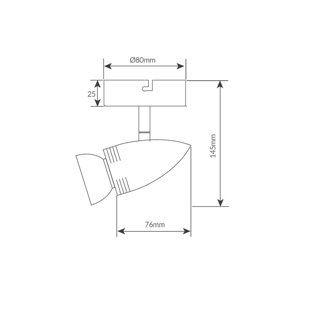 Foco de techo simple Serie Kegla GU10 Níquel