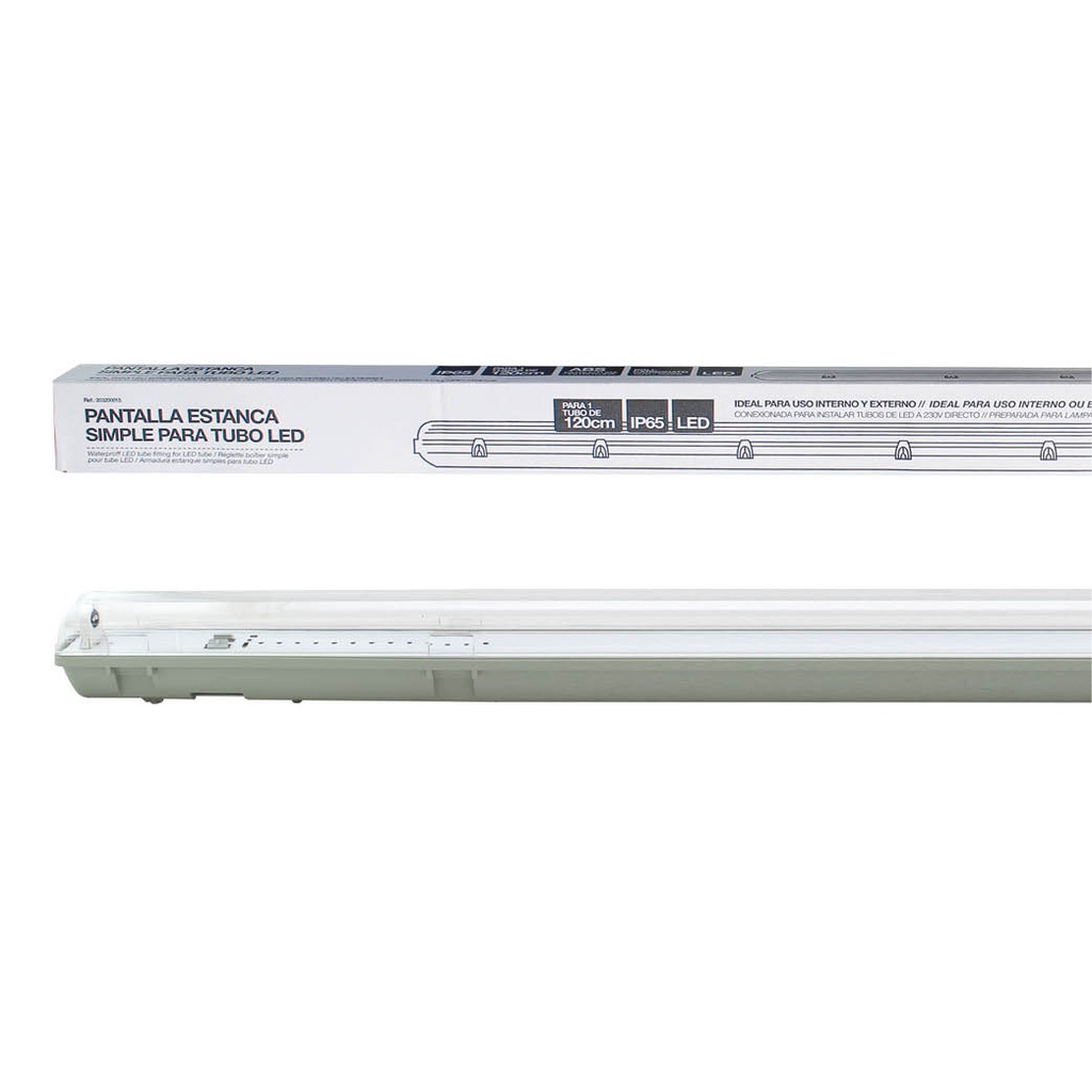 Pantalla estanca para tubo LED T8 120cm