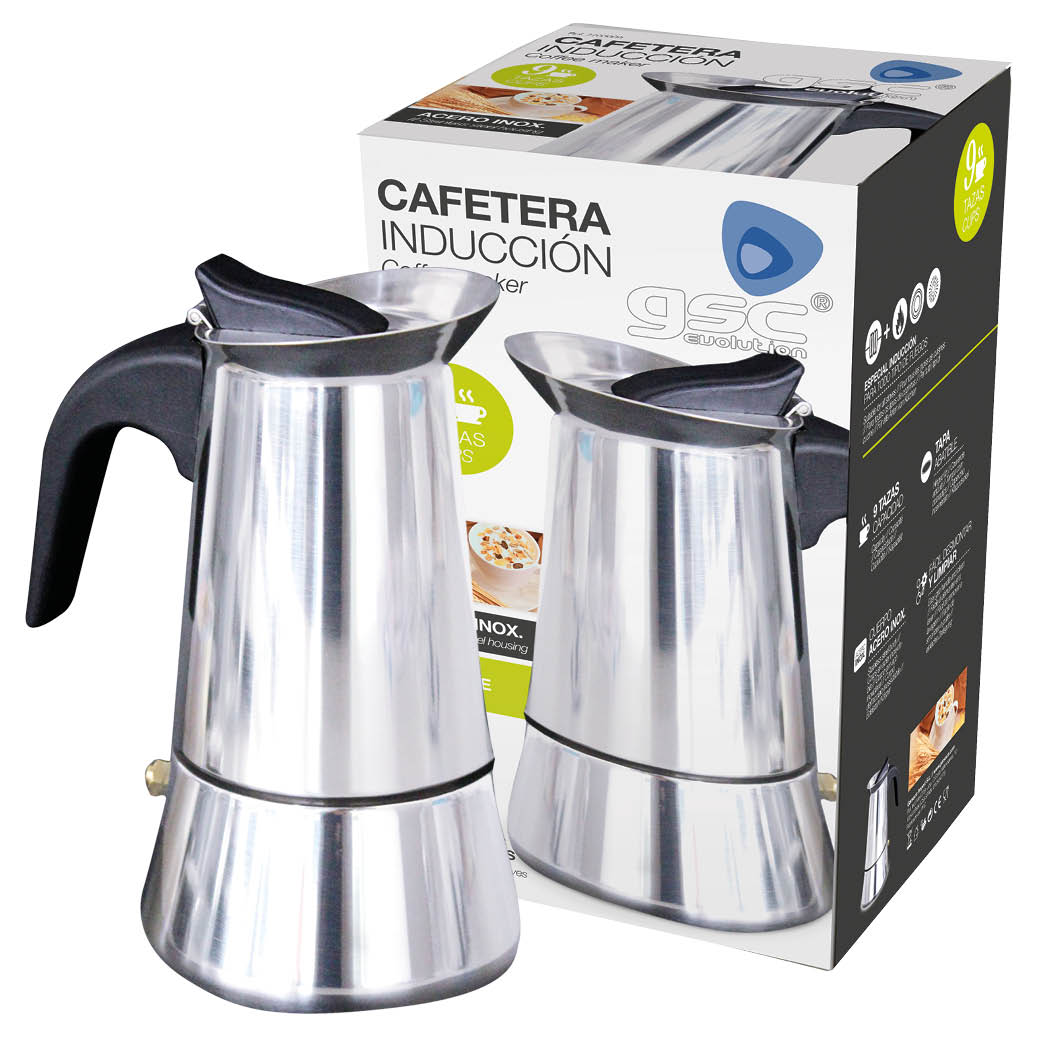 Cucina di Modena Cafetera espresso inducción: Cafetera espresso para 9  tazas, 400 ml, para todo tipo de estufas (Cafetera inducción, Cafetera  espresso apto para inducción, Placa de inducción) : : Alimentación  y bebidas