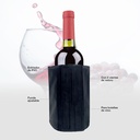 Enfriador de vino con velcro Negro