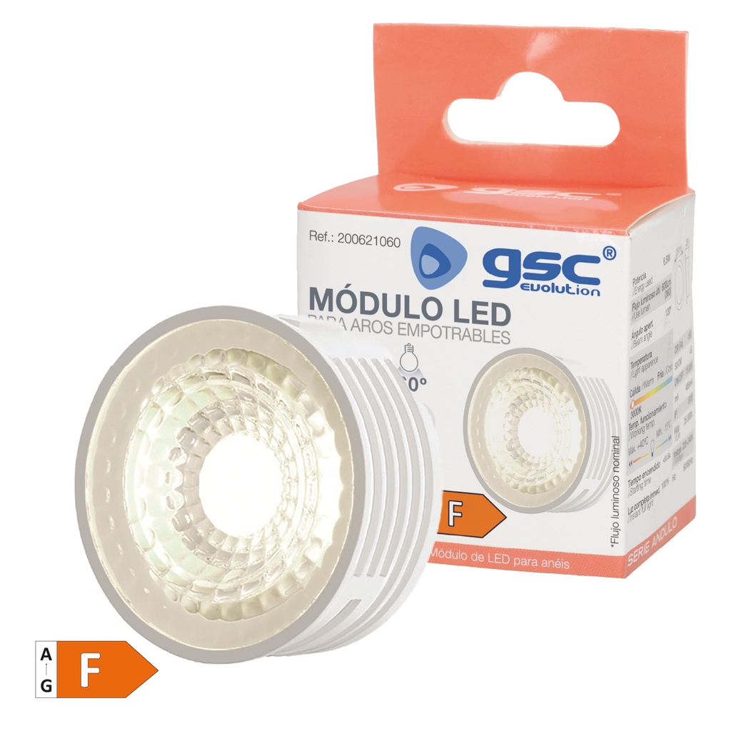 Módulo LED plano Serie Lúbia para focos y aros empotrables 60º 6,5W 3000K