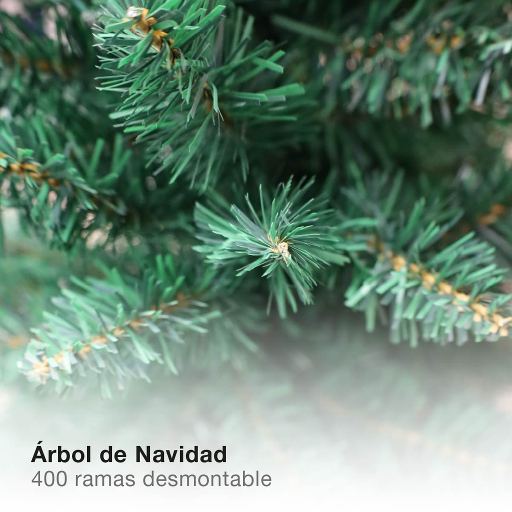 Árbol de navidad artificial Kelo 1,5M 400 ramas