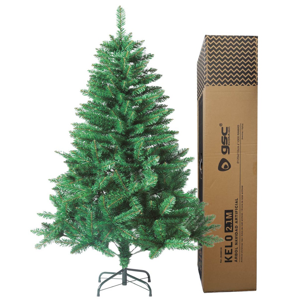 Árbol de navidad artificial Kelo 2,1M 1000 ramas