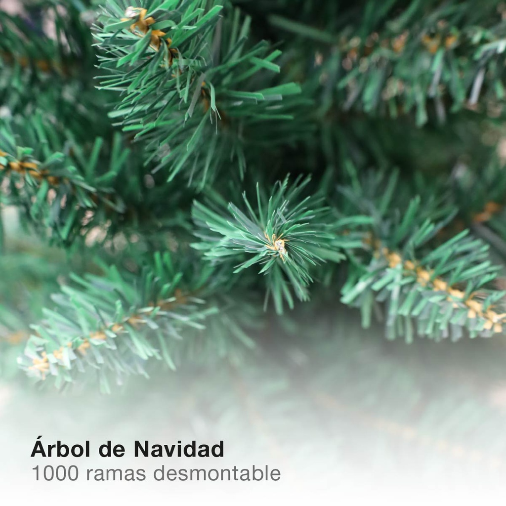 Árbol de navidad artificial Kelo 2,1M 1000 ramas