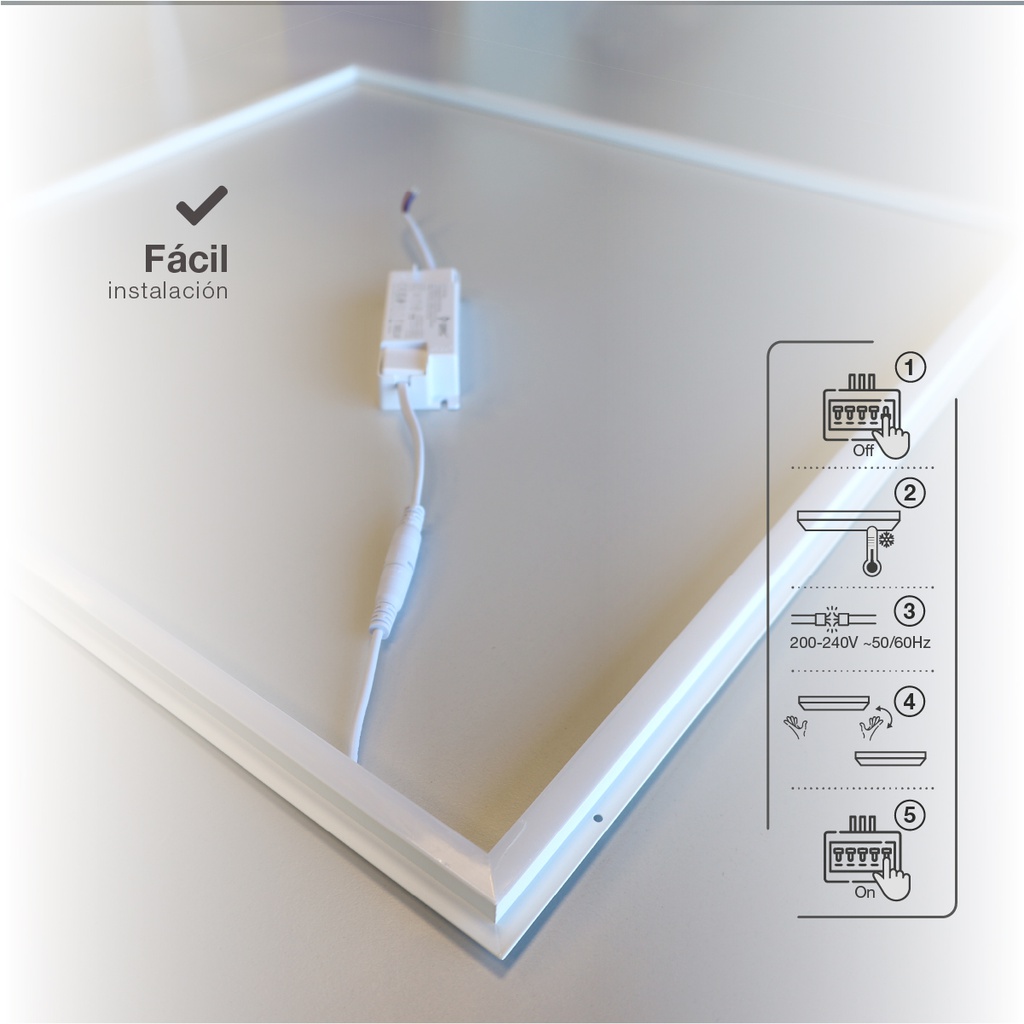 Marco empotrable panel LED Reteta 40W 4200K Blanco