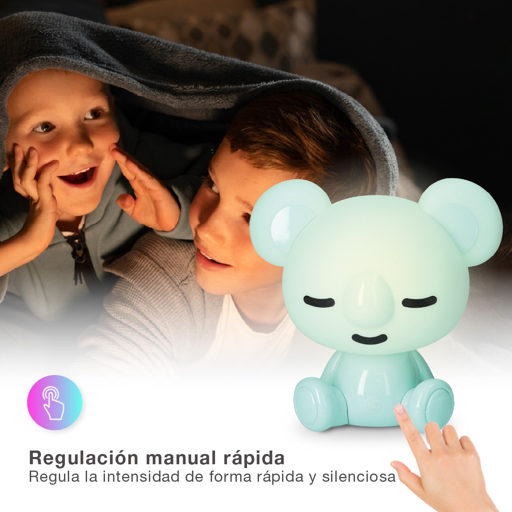 Luz de noche infantil LED Koala 2,5W Azul