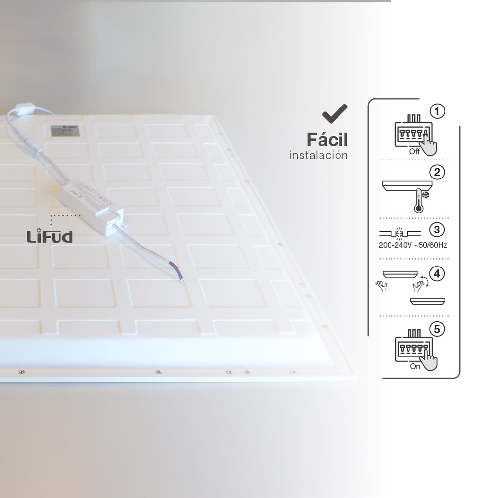 Panel empotrable LED Gilé 40W 3000 - 4000 - 6000K UGR19 Blanco