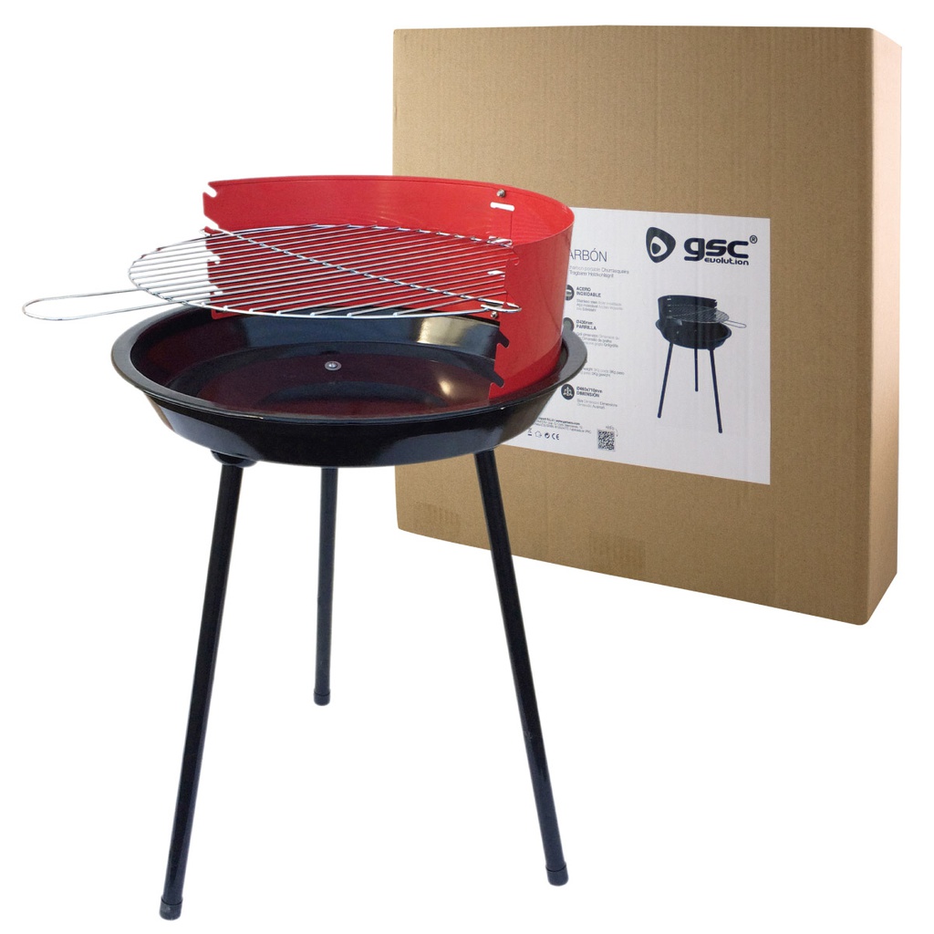 Barbacoa portátil acero para carbón Ø460mm x 710mm