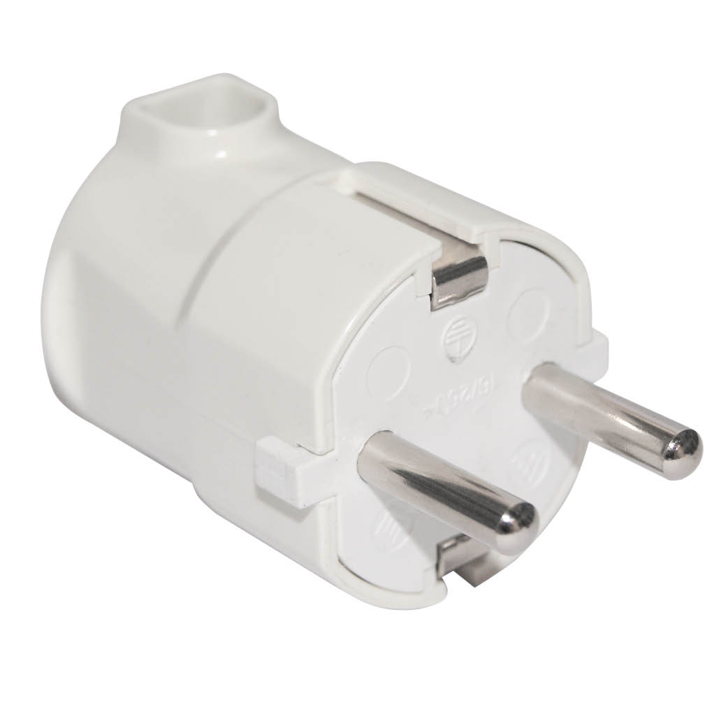 Two pole plug 4.8mm White