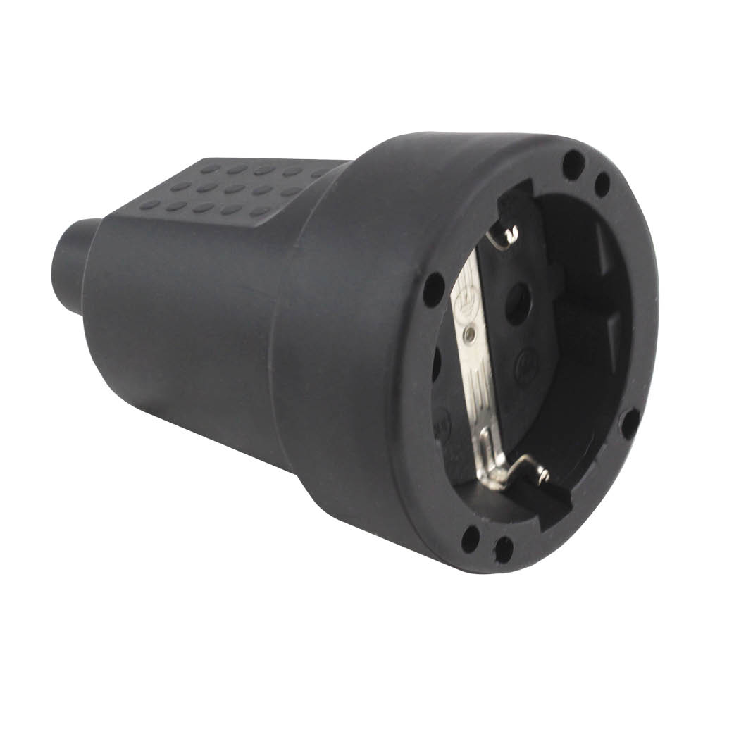 Two pole socket 4.8mm Black